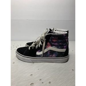 Van's HI Skater Floral Black/Purple size M6 W7.5 Unisex